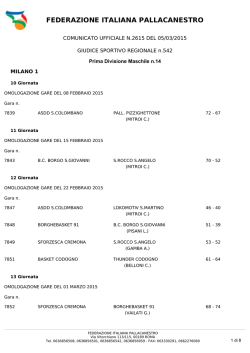 FEDERAZIONE ITALIANA PALLACANESTRO
