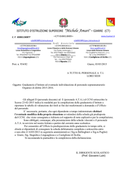 GRADUATORIA INTERNA - Istituto Istruzione Superiore