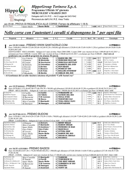 partenti_4marzo - Ippodromo Vinovo