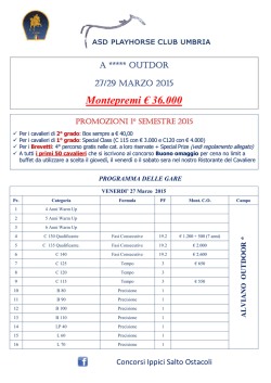 Montepremi &euro; 36.000