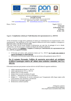 Compilazione scheda per - istituto comprensivo statale cesare pavese