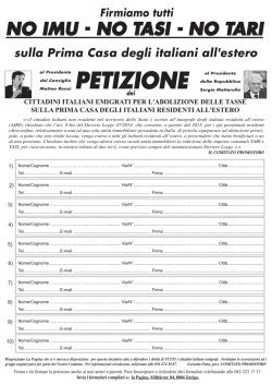 formulario petizione contro IMU -Tasi- Tari