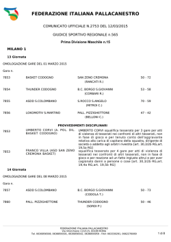 FEDERAZIONE ITALIANA PALLACANESTRO