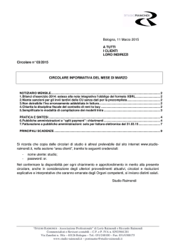 Circolare informativa marzo 2015