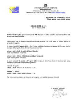 Progetto lavoro corso serale