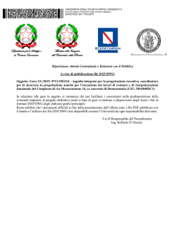 Avviso - Universit&agrave; degli Studi di Napoli Federico II