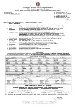 Allievi/Allieve 2° grado - Ambito Territoriale per la provincia di Bari