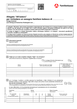 Anlage Ausland zum Antrag auf Kindergeld (italienisch)