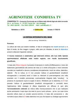 Bollettino Agrinotizie del 17 marzo 2015, n.2