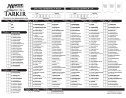 Dragons of Tarkir Deck Checklist