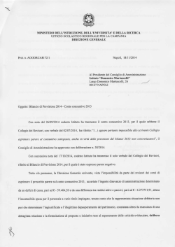 Pror. n. AOODRCASIT2/l Napoli, 18/1U2014