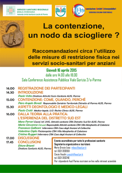 seminario contenzione - Associazione Geriatri Extraospedalieri