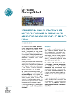 strumenti di analisi strategica per nuove opportunit&agrave; di business con