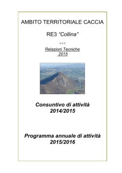 PDG Piano di Gestione 2015-2016