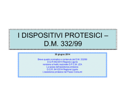 I DISPOSITIVI PROTESICI &ndash; D.M. 332/99