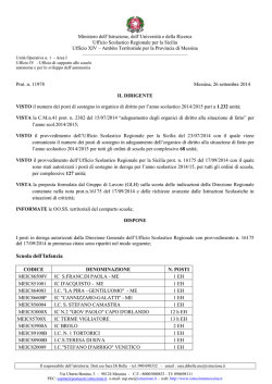 DECRETO Organico sostegno in deroga