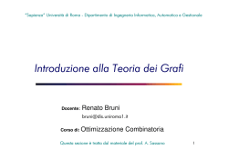 Introduzione alla Teoria dei Grafi - Dipartimento di Informatica e
