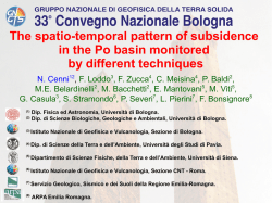 The spatio-temporal pattern of subsidence in the Po