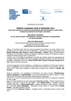 PREMIO LEONARDO UGIS IV EDIZIONE 2014