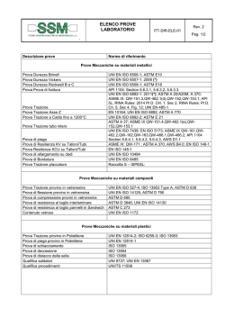 ELENCO PROVE LABORATORIO