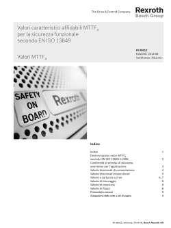 Valori caratteristici affidabili MTTF per la sicurezza funzionale