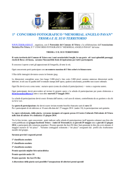 Concorso Fotografico Angelo Pavan 2014