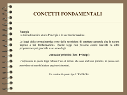 11. Concetti fondamentali termodinamica