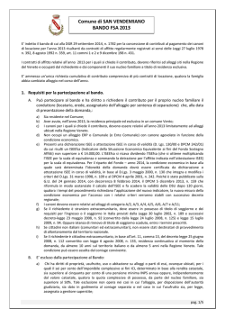 Comune di SAN VENDEMIANO BANDO FSA 2013