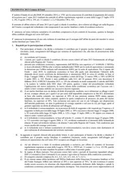 BANDO AFFITTI 2014 PER ANNO 2013