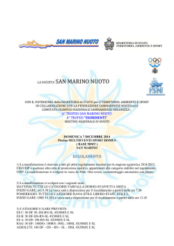 6&deg; Trofeo San Marino Nuoto