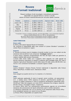SP 108 - Scheda informativa LG Classica Rovere Formati tradizionali