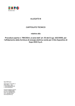 ALLEGATO B CAPITOLATO TECNICO relativo alla Procedura