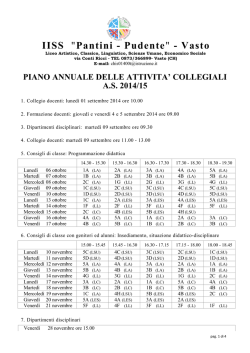 Consulta online le attivit&agrave; collegiali 2014/15
