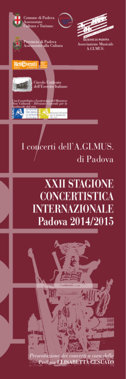 programma di sala XXII Stagione 2014-2015