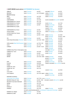 SANTE MESSE (orario estivo) | GOTTESDIENST (im Sommer)