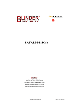 CATALOGO 2014 - Blinder Security