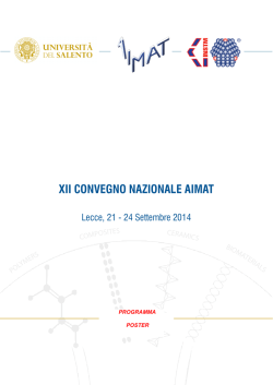 Programma finale dei poster - XII convegno nazionale AIMAT 2014