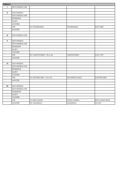 2014 - Calendario Regionale F.C.I.