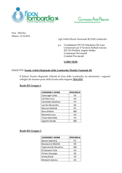 p.c. Coordinatore SN UG Domenico De Luca SN UG Periferia