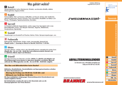 Müllkalender 2014-2015 - Gemeinde Zwischenwasser