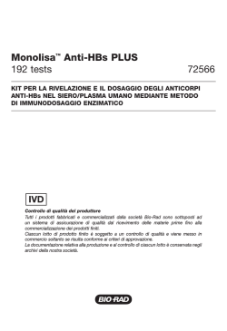 Monolisa&trade; Anti-HBs PLUS 192 tests 72566 - Bio-Rad