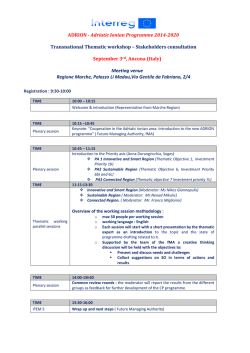 ADRION_Thematic Workshop_draft Agenda_Ancona Sept 3rd