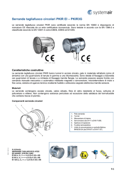 Serrande tagliafuoco circolari PKIR EI &ndash; PKIR3G
