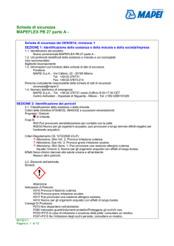 Scheda di sicurezza MAPEFLEX PB 27 parte A -