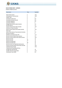 VOCI DI PRIMA NOTA – ENTRATE Ordinate