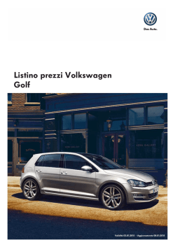 Listino prezzi Volkswagen Golf