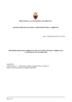 PROVINCIA AUTONOMA DI TRENTO - Associazione ValsuganAttiva