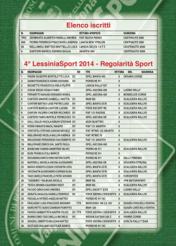 Elenco iscritti - Rally Club Valpantena