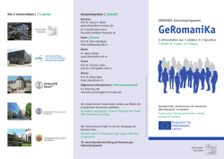GeRomaniKa - Universit&agrave; degli Studi di Trento