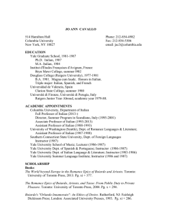 CV - Department of Italian